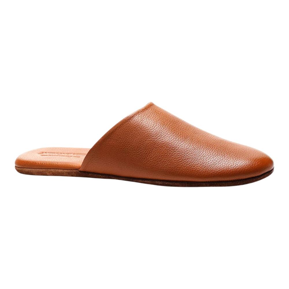 Tan Leather Men's Slippers
